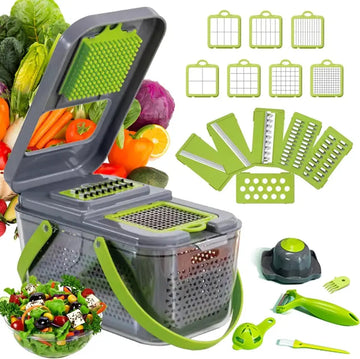 Multifunctional 22-in-1 Vegetable Chopper and Slicer Set