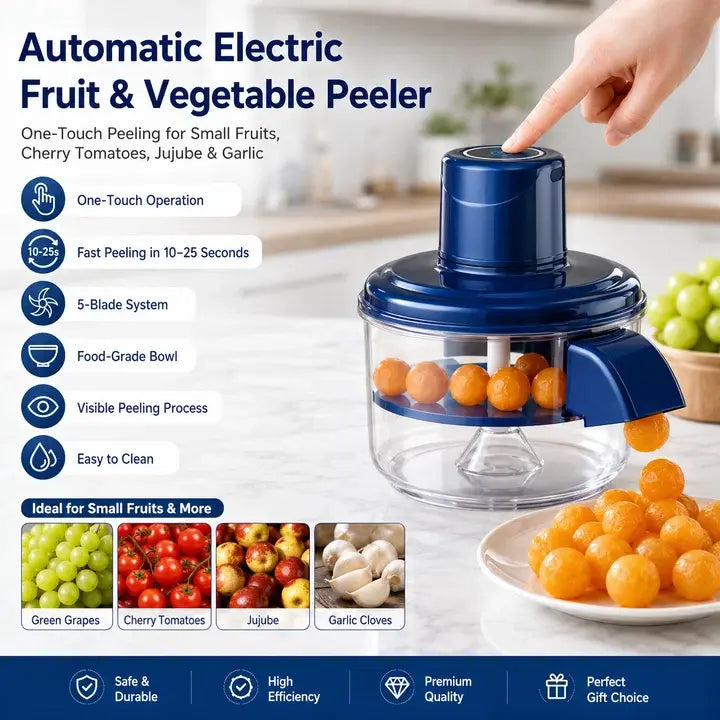 Automatic peel  Fruits & Vegetables in Seconds — No More Manual Peeling!”