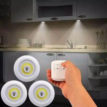 3 Pc Tap LED Light With Remote Control